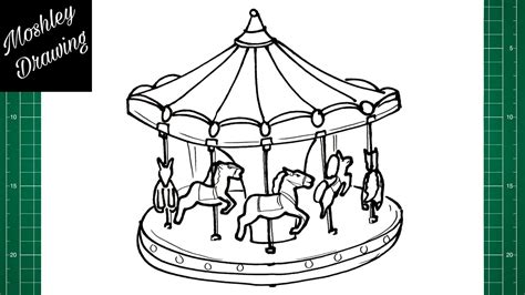 How to Draw a Carousel - YouTube