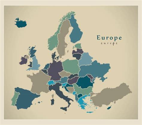 Best Europe Map Illustrations, Royalty-Free Vector Graphics & Clip Art - iStock