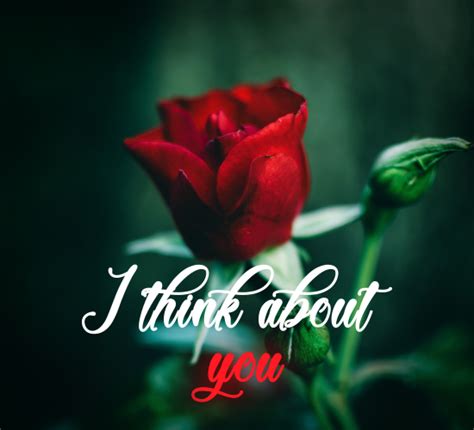 I Think About You - With Red Rose. Free Thinking of You eCards | 123 ...