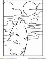 Wolf Howling Coloring Pages sketch template