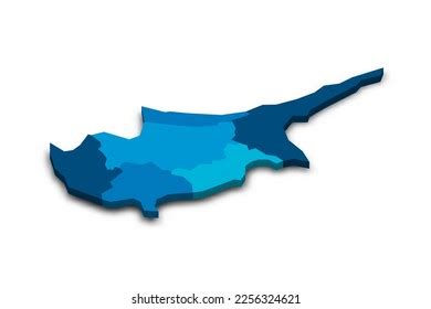 Cyprus Political Map Administrative Divisions Stock Vector (Royalty Free) 2256324621 | Shutterstock