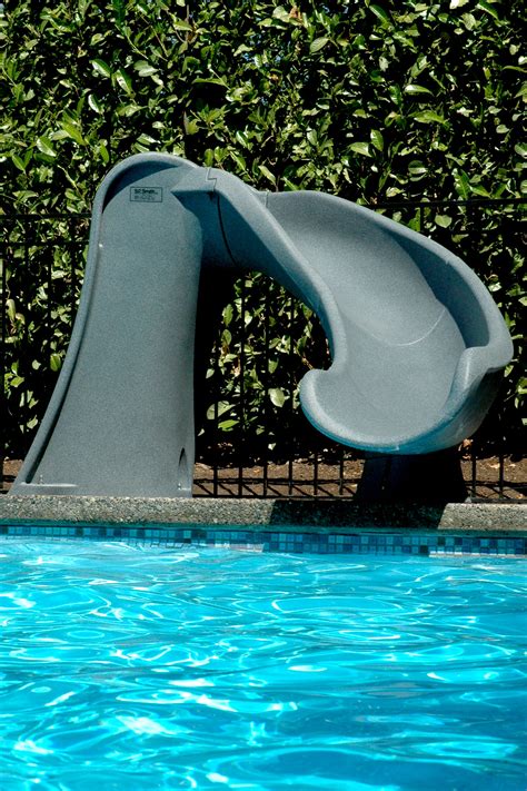 Cyclone™ Pool Slide for In-Ground Pools - Gray Granite - PoolSupplies.com