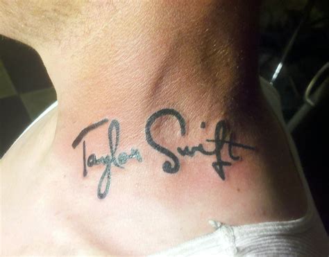 Taylor Swift Fan Tattoos Neck–How Far Would You Go? (Photo)