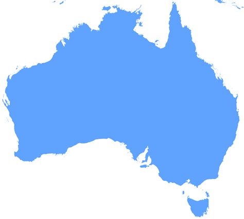 Australia Continent Outline Map - ClipArt Best