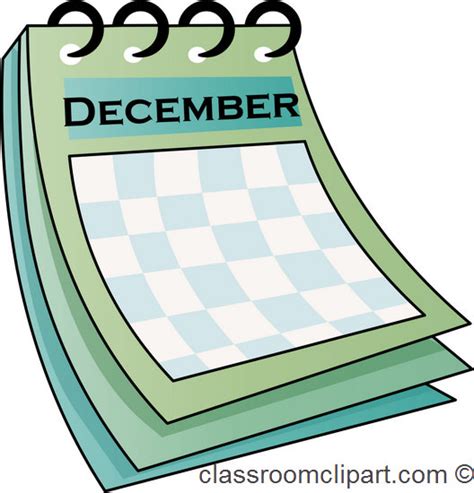 December calendar clip art at vector clip art image #13990