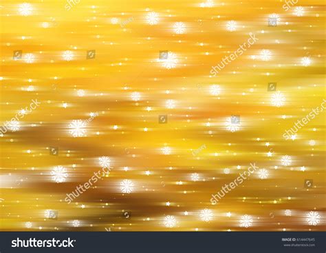 Christmas Gold Background Falling Snowflakes Illustration Stock Illustration 614447645 ...