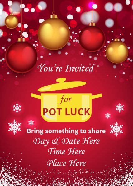 Potluck invitation: 35 Free Templates, Amazing Ideas and Wordings You can Choose from in 2020 ...