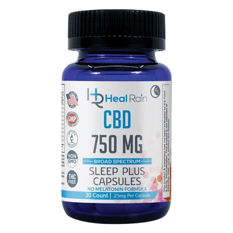 CBD BROAD SPECTRUM SLEEP PLUS CAPSULES 30PCS 750MG - HealRain Premium CBD Oil