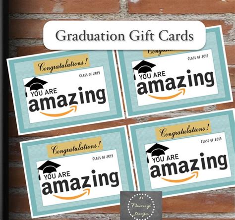 Graduation Gift Card Amazon Gift Card Download Template | Etsy