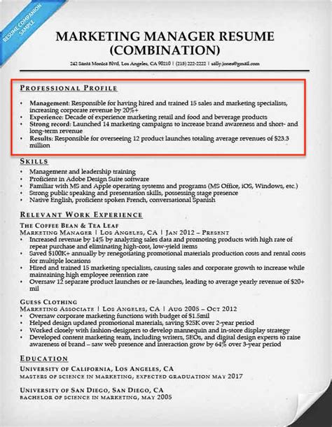 Resume Profile Examples & Writing Guide | Resume Companion