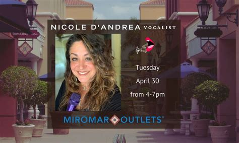 Nicole D’Andrea Performing LIVE at Miromar Outlets, Miromar Outlets, Estero, 30 April 2024 ...