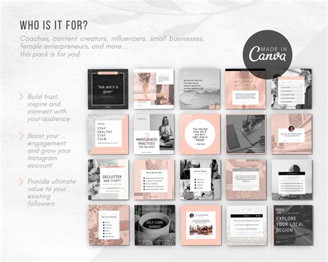 Canva Instagram Feed Templates Instagram Graphics IG | Etsy