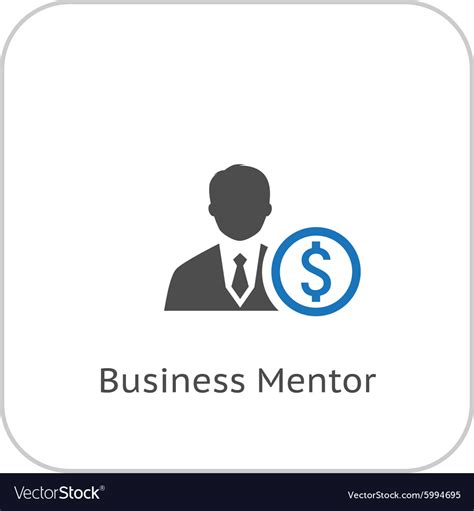 Mentor icon business concept flat design Vector Image