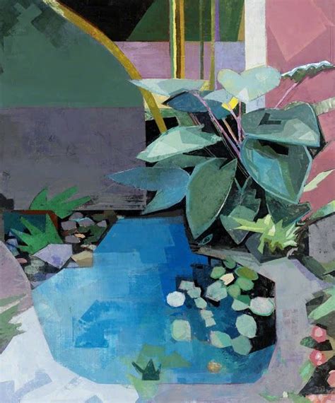 John Evans | Blue garden, Painting illustration, Art painting