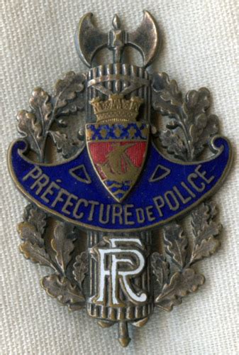 Extremely Rare Numbered 1930s Préfecture de Police Badge from Paris ...