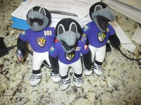 Baltimore Ravens mascots Edgar,Allen, and Poe Mini Stuffed toys ...