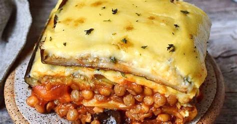 Lentil Moussaka | Recipe | Lentils, Baked dishes, Stuffed peppers