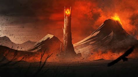 Epic Mount Doom Tower HD Wallpaper by Michal Kváč