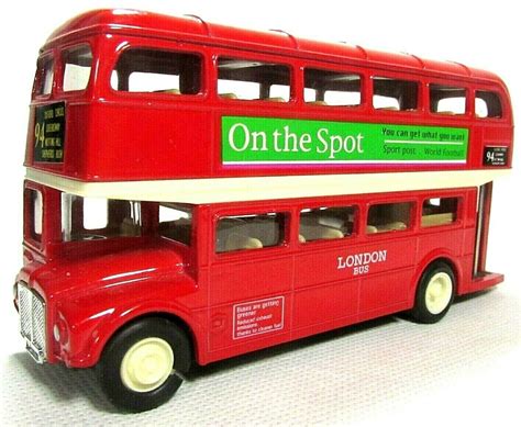 WELLY London Double Decker Red Bus Die-Cast Model Car Toy Collectible Pull Back | eBay