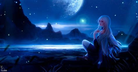 Anime Moonlight Wallpapers - Top Free Anime Moonlight Backgrounds - WallpaperAccess