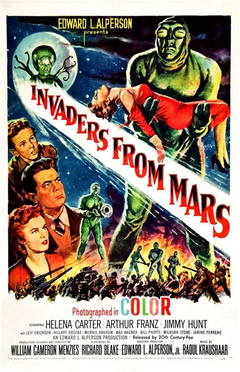 Vintage Invaders from Mars Sci FI Science Fiction Classic Decorative Poster DIY Wall Sticker ...