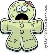 6 A Cartoon Illustration Of A Zombie Looking Scared Clip Art | Royalty Free - GoGraph