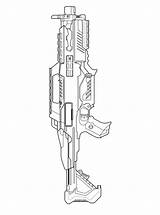 Coloring Pages Nerf Gun sketch template