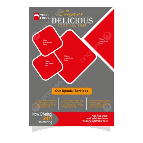 Delicious Food Flyer Design 2023 Vector Template Download on Pngtree