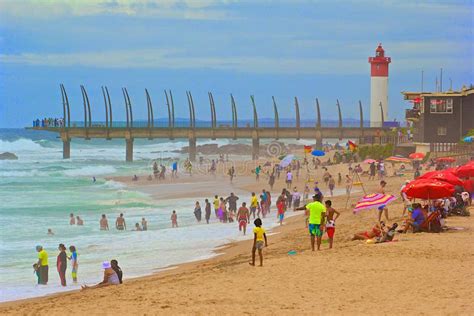 Public Beach in Umhlanga Rocks, South Africa Editorial Stock Photo - Image of tourism ...