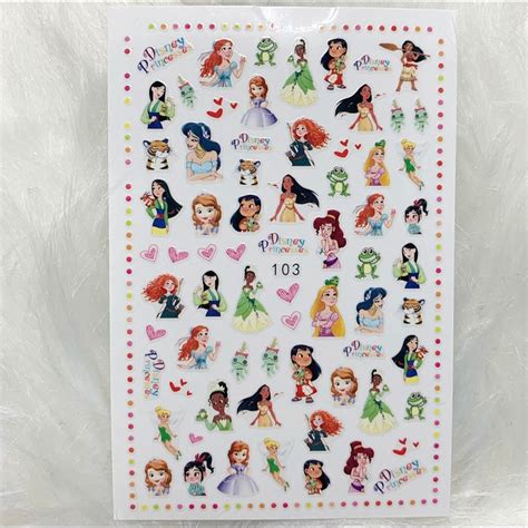 Disney princess nail stickers / Disney nail stickers | Etsy