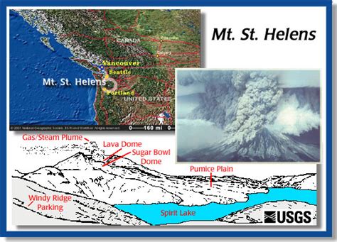 Mount St Helens Eruption Map