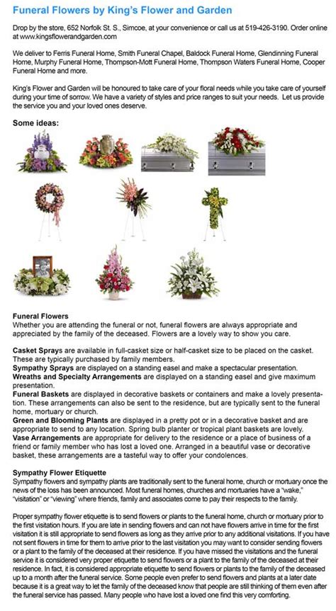 Funeral Flowers & Etiquette