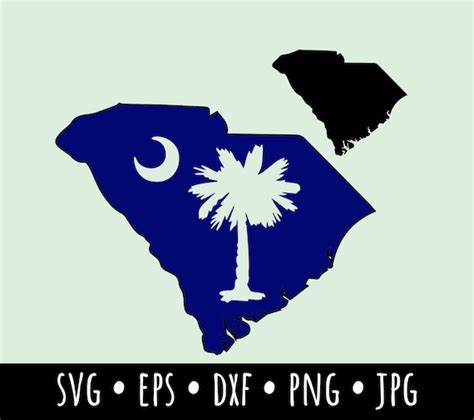 South Carolina Flag Logo Art SC State Vector Designs SVG Cut | Etsy