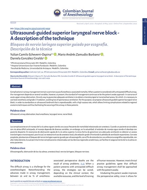 Ultrasound-Guided Superior Laryngeal Nerve Block - DocsLib