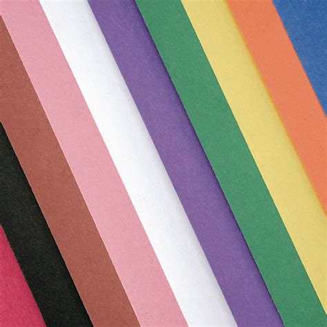 Assorted Colors 9" x 12" Heavyweight Construction Paper Pack - 50 Sheets