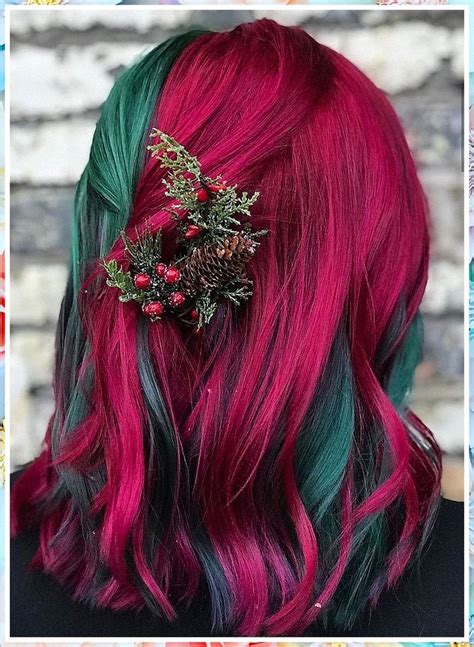 Amazon.com: Hair Care / Christmas Hair Color Ideas in 2023 | Green hair ...