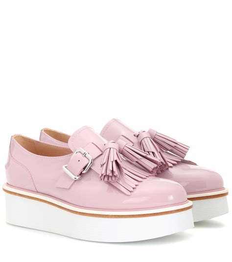 Lyst - Tod'S Leather Platform Loafers in Pink