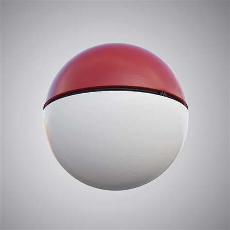 3d model realistic pokeball