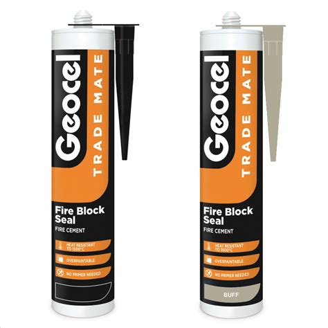 Geocel Trade Mate Fire Block High Temperature Seal Sealant Buff Black | Sealants and Tools Direct