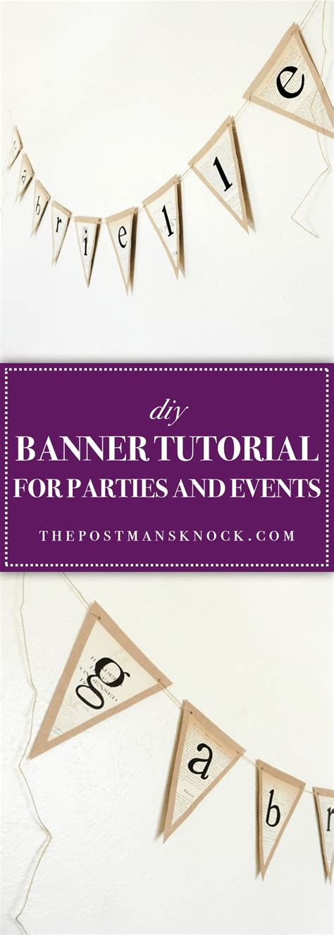 DIY Banner Tutorial for Parties and Events | Diy banner, Banner, Party