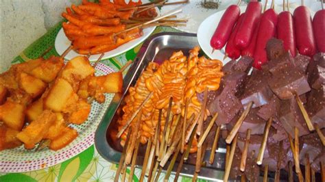 BBQ isaw,dugo,baboy,hotdog,paa ng manok with simpleng sauce - YouTube