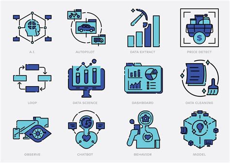 data science icon set 11933777 Vector Art at Vecteezy