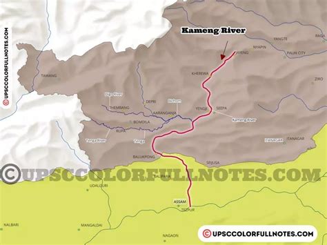 The Kameng River: A Major Tributary of the Brahmaputra in Arunachal Pradesh and Assam - UPSC ...