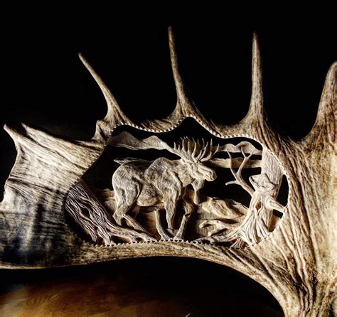 This 20-Year-Old's Moose Antler Art is Unbelievable | Antler art, Moose antlers, Bone carving