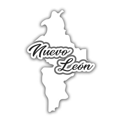 Mexico Sticker State Nuevo Leon NL Map Precision Cut Decal