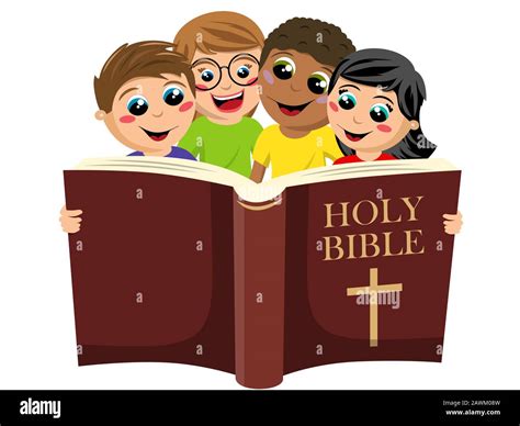 Niños leyendo la biblia vector fotografías e imágenes de alta resolución - Alamy