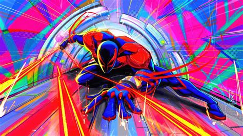 Spider-Man 2099 in Action - 4K Ultra HD Wallpaper