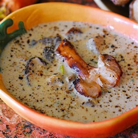 Creamy mushroom soup with Shiitake - Julia's Album