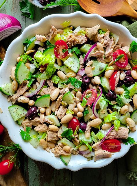 Mediterranean White Bean and Tuna Salad | The Lemon Apron