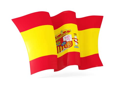 Waving flag. Illustration of flag of Spain